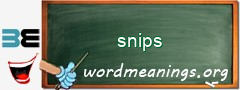 WordMeaning blackboard for snips